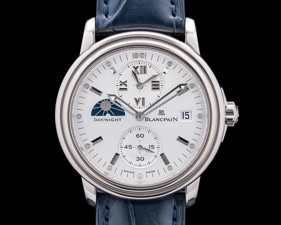 Blancpain Léman 2160 Leman GMT Dual Time Day-Night 18K White Gold Silver Dial LIMITED