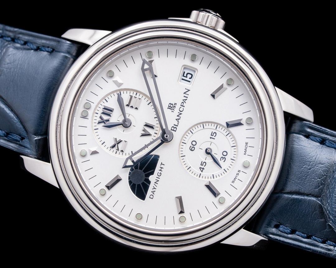 Blancpain Léman 2160 Leman GMT Dual Time Day-Night 18K White Gold Silver Dial LIMITED — photo 5