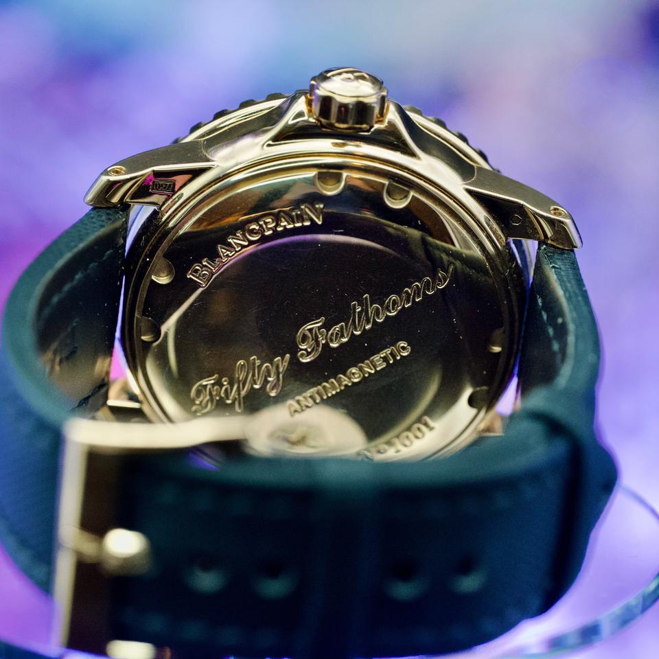 Blancpain Fifty Fathoms 18 k rose-gold dive watch ~45 mm ~130 g solid gold auto — photo 6