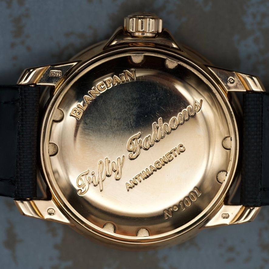 Blancpain Fifty Fathoms 18 k rose-gold dive watch ~45 mm ~130 g solid gold auto — photo 9