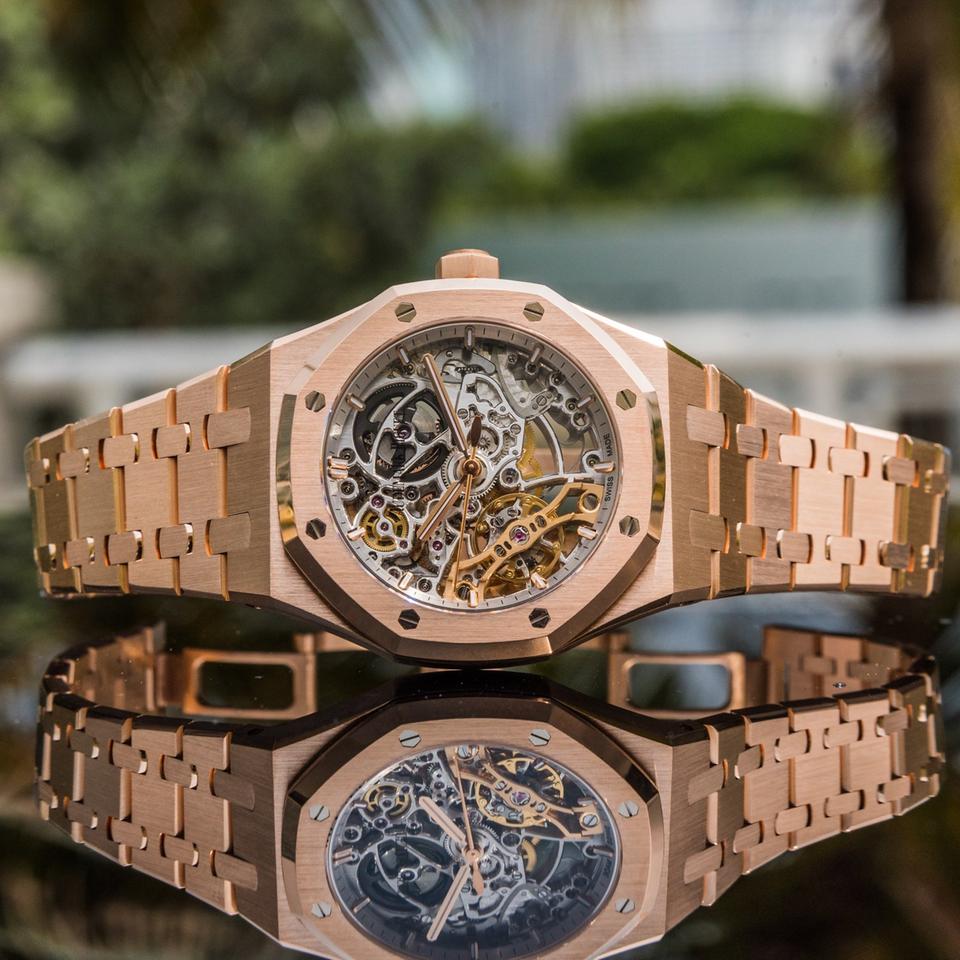 Audemars Piguet Royal Oak Double Balance Wheel Openworked 2021 Open Worked Rose Gold 15467or