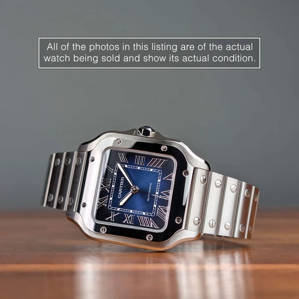 Cartier Santos 2026 Complete Set Medium Blue Dial — photo 2