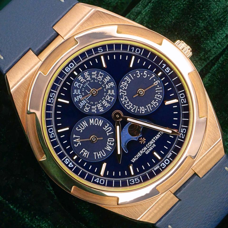 Vacheron Constantin Overseas MINT FULL SET Overseas Perpetual Calendar Ultra-Thin Blue Dial 18K Rose Gold Leather 4300V — photo 16