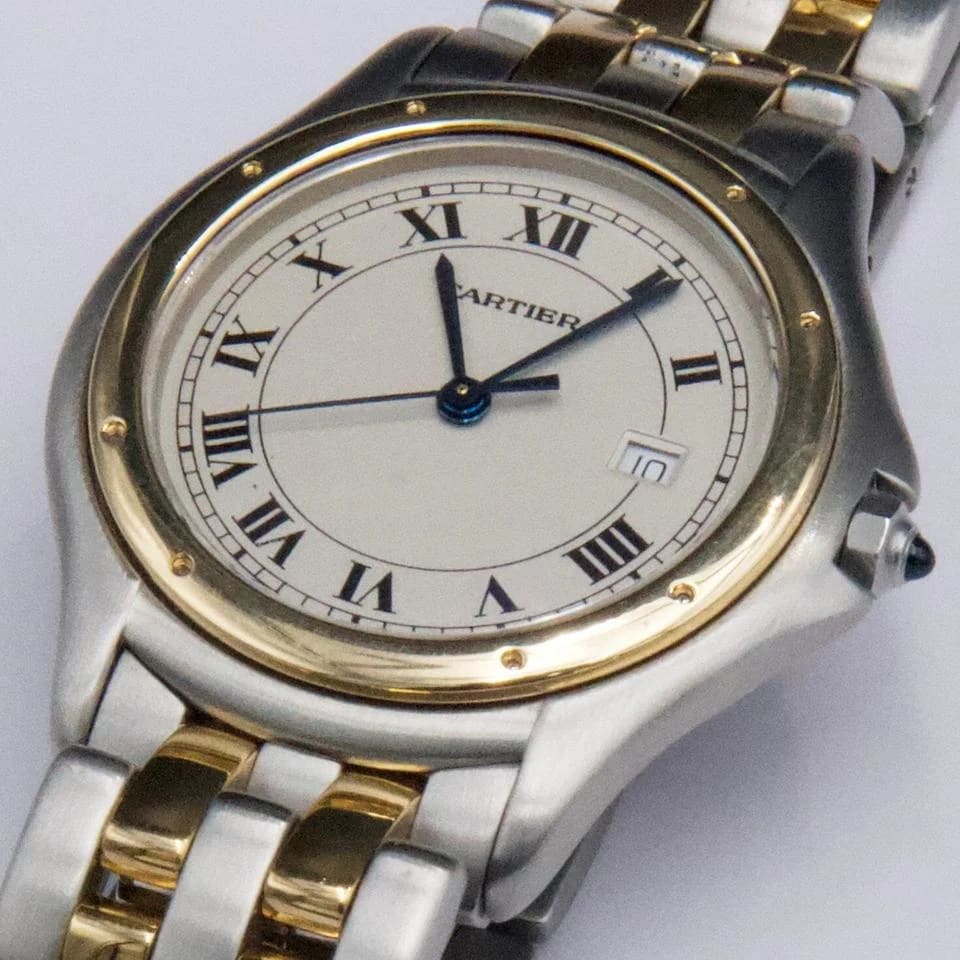 Cartier Cougar Panthere Cougar W35006B6 Two Tone Mens Watch — photo 5