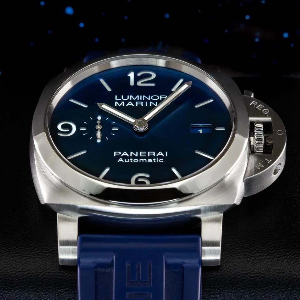 Panerai Luminor Marina 44mm Blue Dial PAM01313 Complete Warranty Coverage until 2028 - Extra OEM strap — photo 11