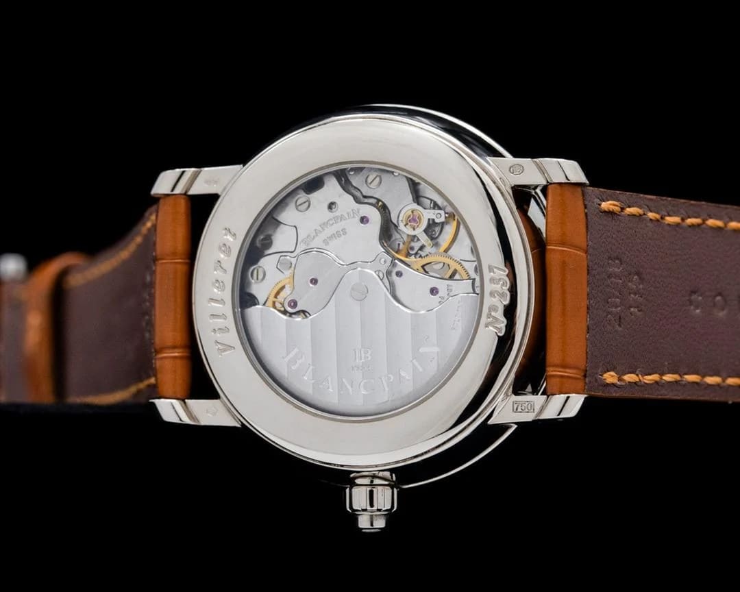 Blancpain Villeret 6185 Villeret Monopusher Chronograph 18K White Gold Brown Dial — photo 6