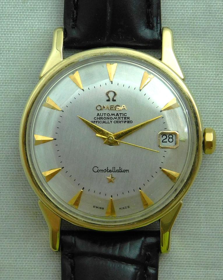 Omega Constellation Pie Pan 2 Tone Date 168.005 Vintage 1961 Mens Watch 34mm