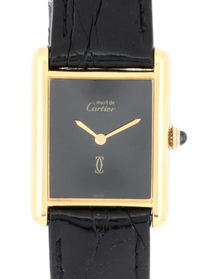 Cartier Tank Must De Unique Jet Black Spidered Dial
