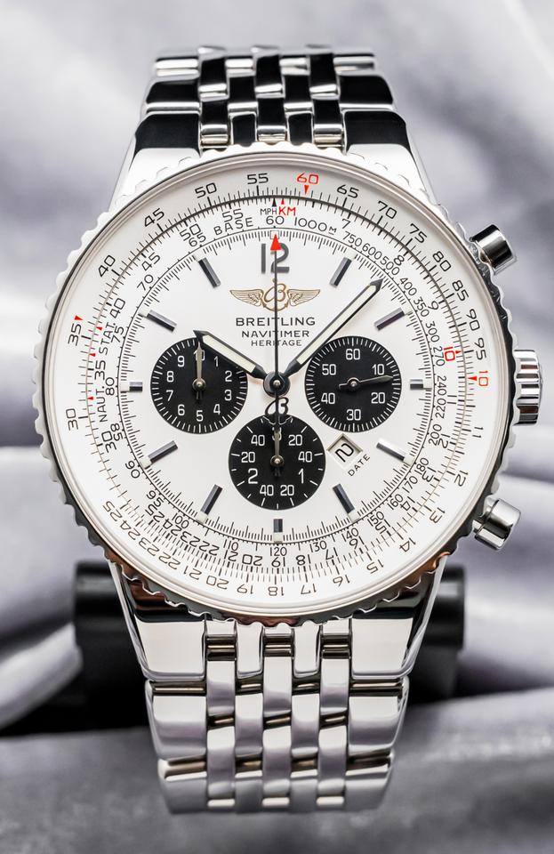 Breitling Navitimer Heritage 43 mm Panda White Black Dial Box Manual Bracelet Pilot Aviation — photo 2