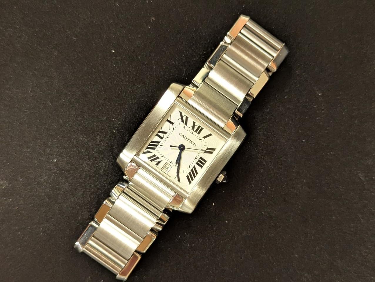 Cartier Tank Française 2302 White Roman Automatic With Service Paperwork 28mm — photo 4