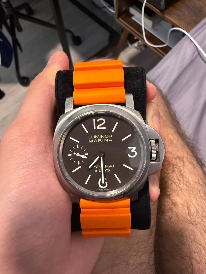 Panerai Luminor Marina 8 Days Original Box Original Strap Extra Strap Card — photo 8