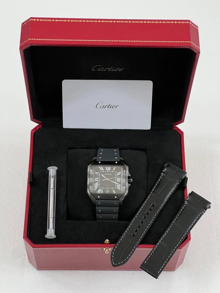 Cartier Santos Large New 2026 Carbon Black WSSA0039 Brand New Full Set — photo 7