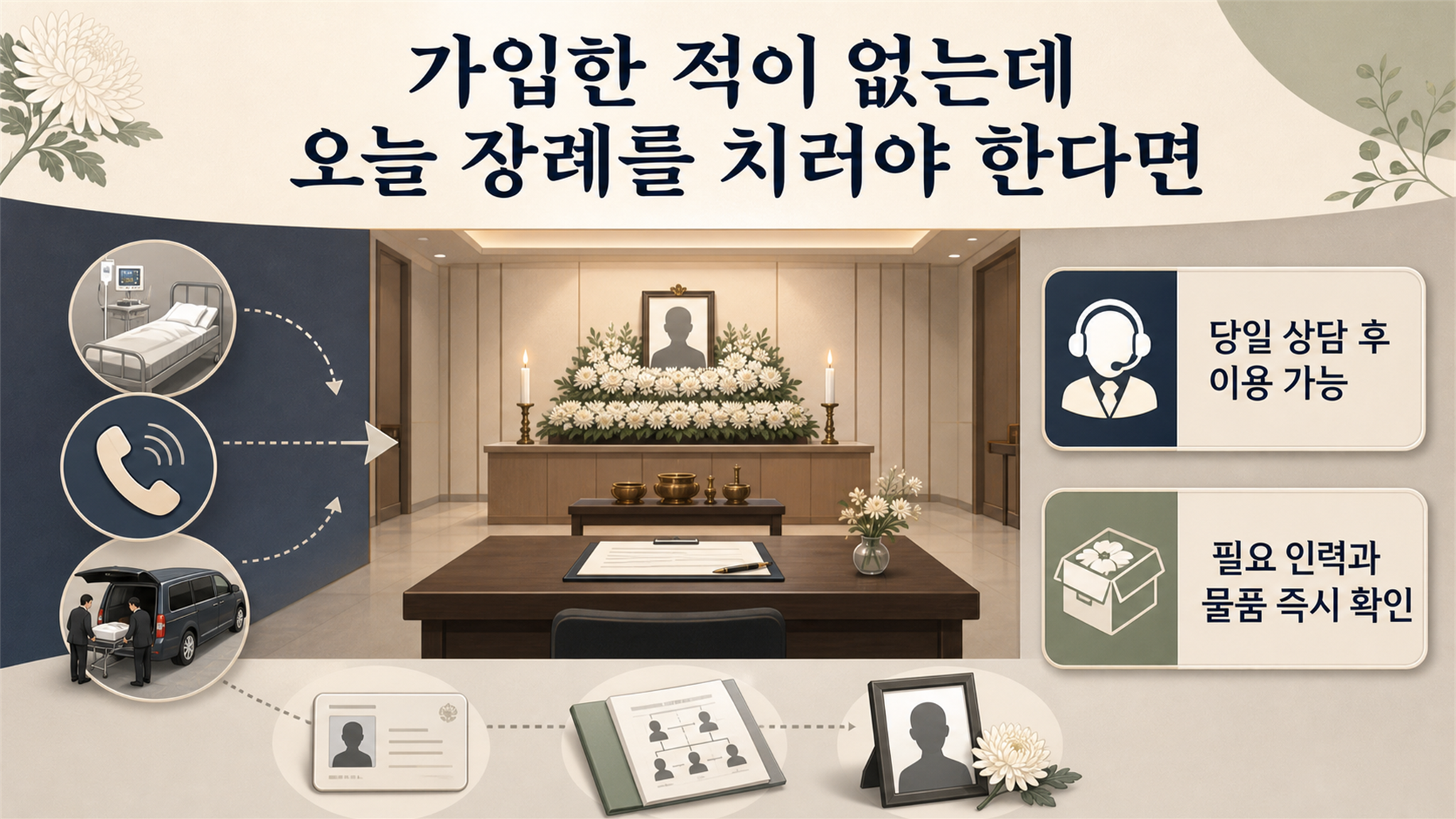 상조 당일 이용, 진행 순서와 변경 절차에 관한 질문 - 가효상조 장례 가이드 상조 당일 이용, 진행 순서와 변경 절차에 관한 질문