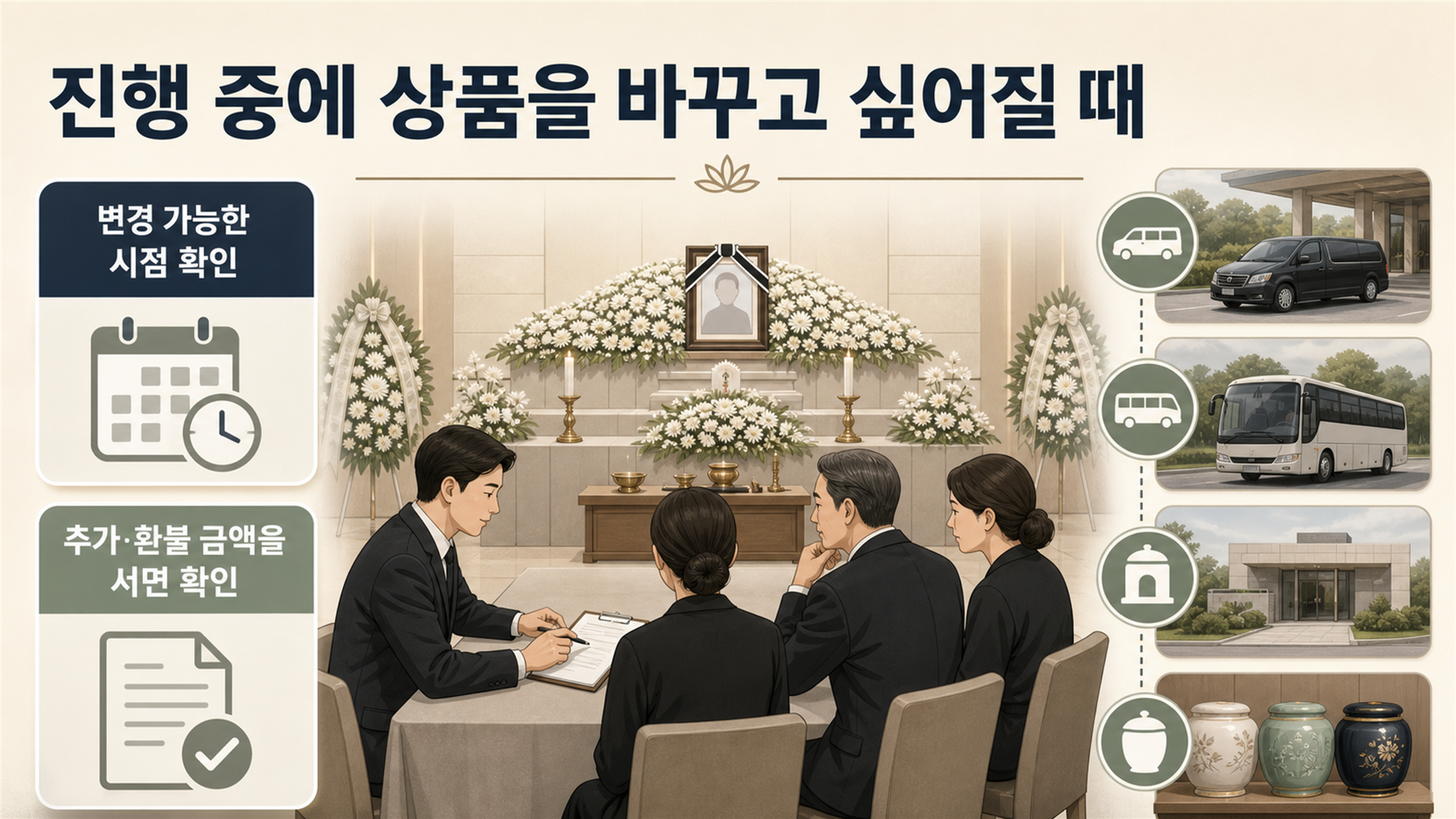 상조 당일 이용, 진행 순서와 변경 절차에 관한 질문 - 가효상조 장례 가이드 상조 당일 이용, 진행 순서와 변경 절차에 관한 질문