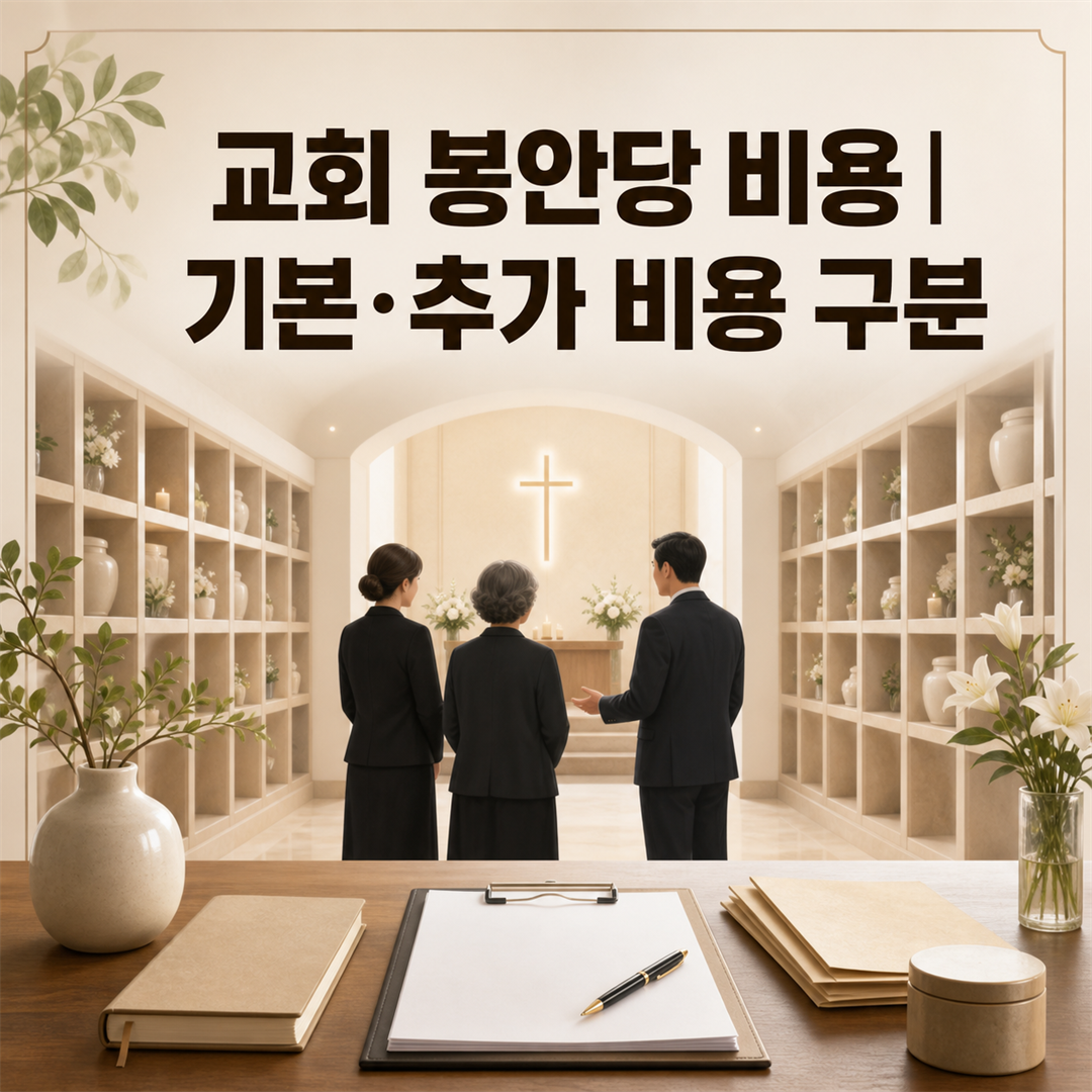 교회 봉안당 비용: 시설 사용료와 인원별 차이 확인 기준 - 가효상조 장례 가이드 교회 봉안당 비용: 시설 사용료와 인원별 차이 확인 기준