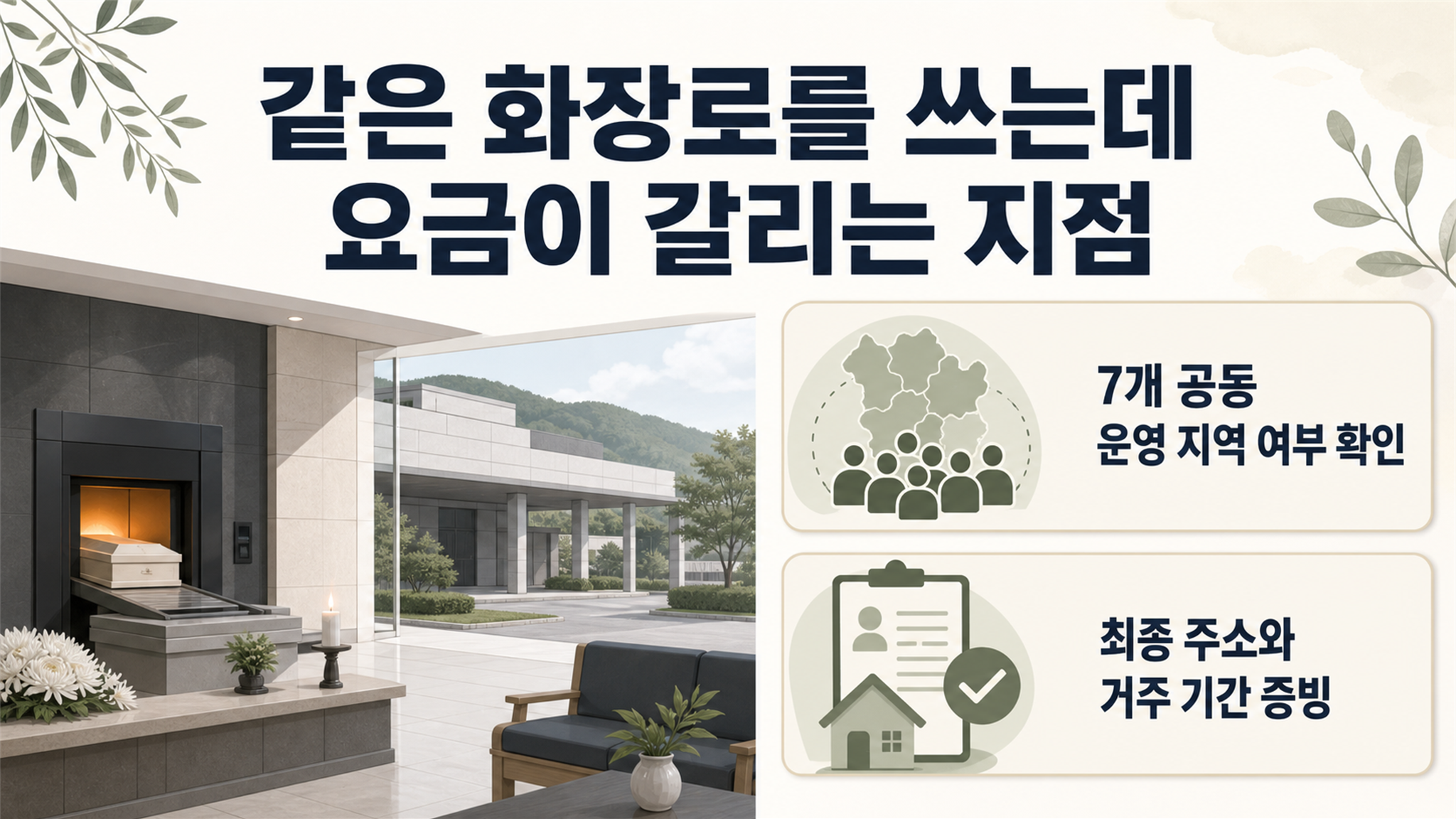 함백산추모공원 화장 비용 관련 시설 사용료·추가 가능 항목 체크 포인트 - 가효상조 장례 가이드 함백산추모공원 화장 비용 관련 시설 사용료·추가 가능 항목 체크 포인트