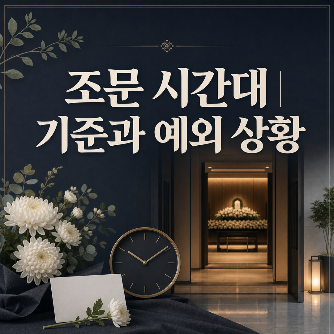 조문 시간대 핵심 안내: 판단 기준과 예외 상황 - 가효상조 장례 가이드 조문 시간대 핵심 안내: 판단 기준과 예외 상황