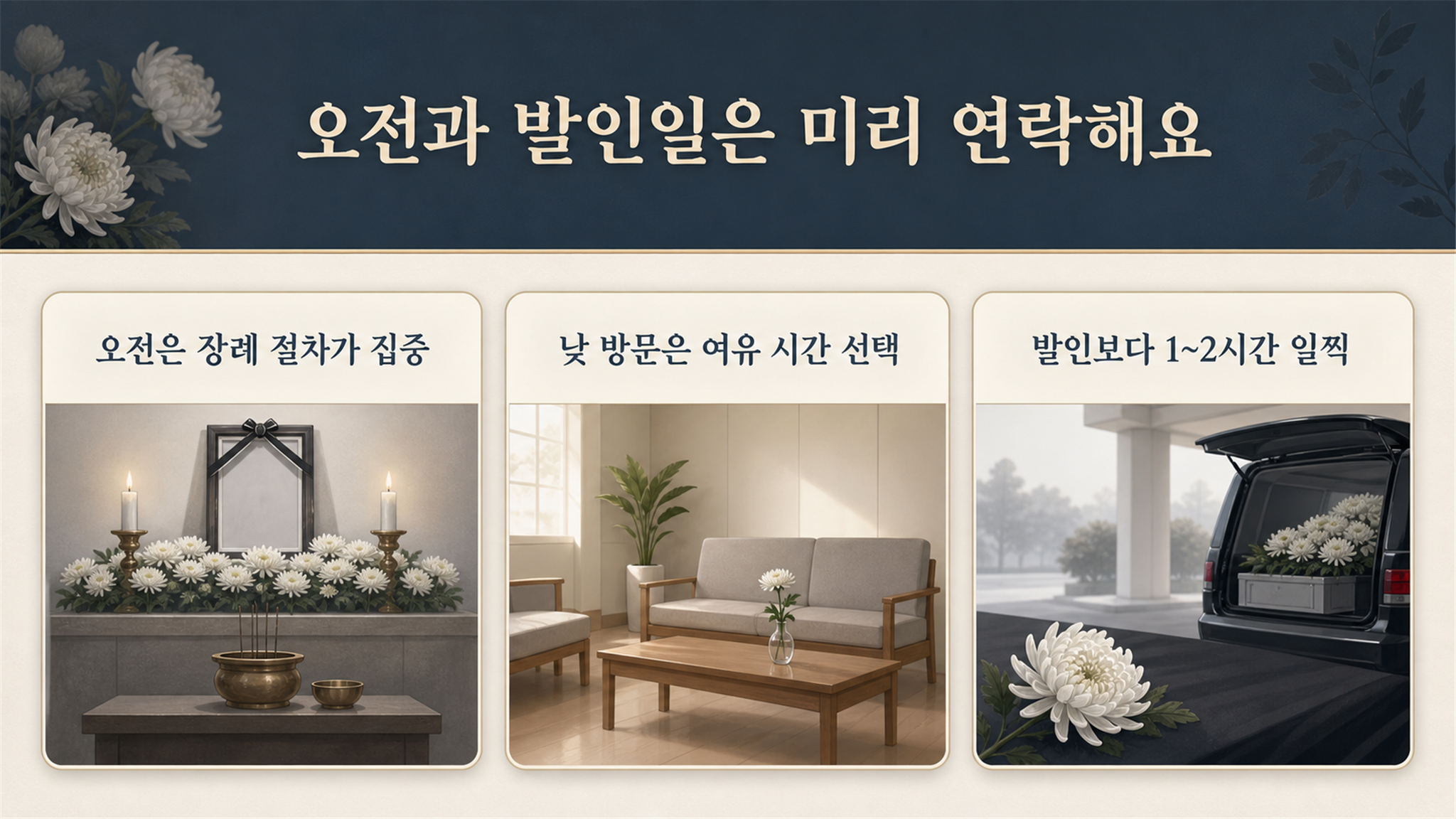 조문 시간대 핵심 안내: 판단 기준과 예외 상황 - 가효상조 장례 가이드 조문 시간대 핵심 안내: 판단 기준과 예외 상황