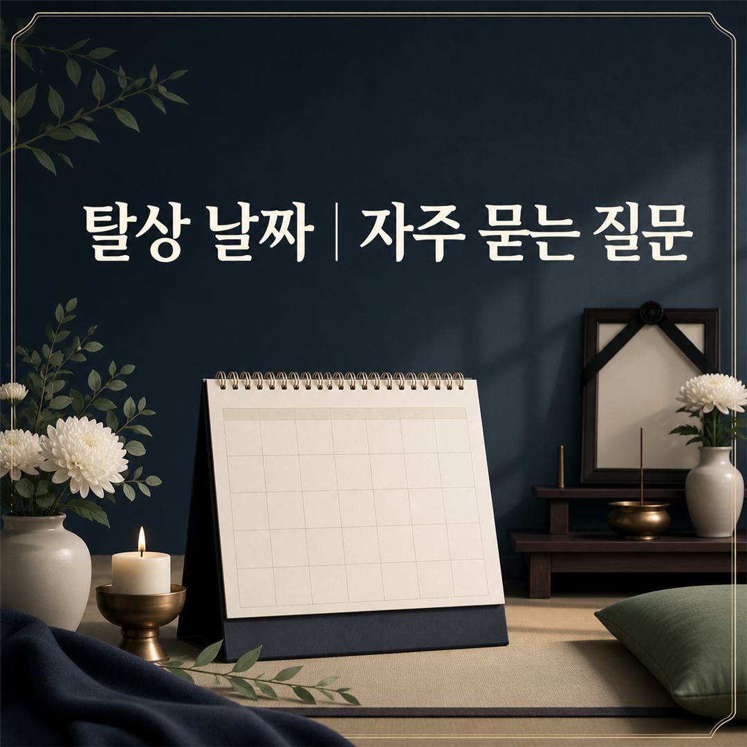 탈상 날짜 FAQ: 자주 묻는 질문과 정확한 기준 - 가효상조 장례 가이드 탈상 날짜 FAQ: 자주 묻는 질문과 정확한 기준