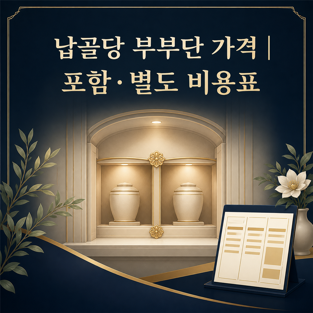 납골당 부부단 가격에서 자주 묻는 추가 가능 항목과 인원별 차이 - 가효상조 장례 가이드 납골당 부부단 가격에서 자주 묻는 추가 가능 항목과 인원별 차이
