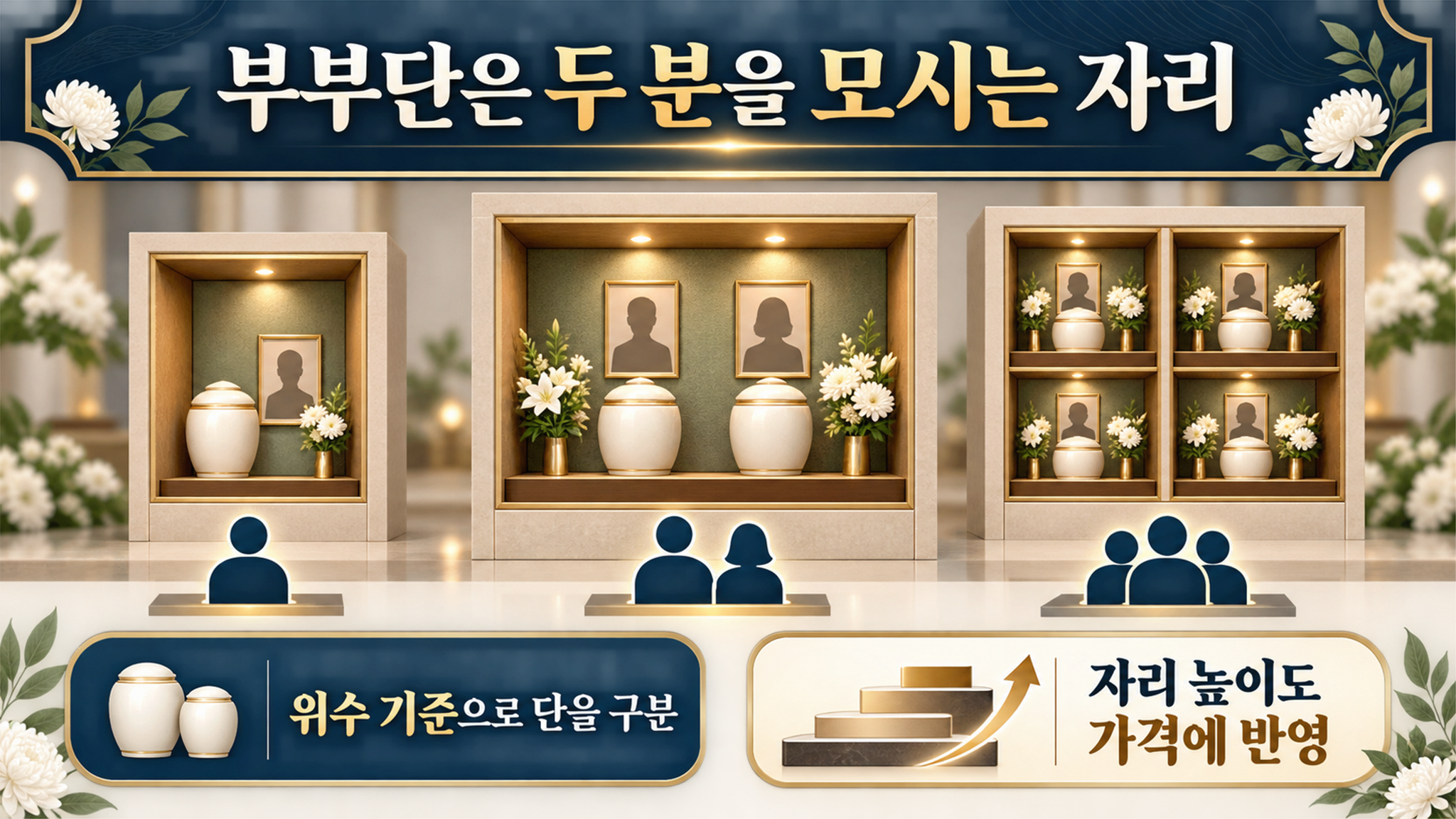 납골당 부부단 가격에서 자주 묻는 추가 가능 항목과 인원별 차이 - 가효상조 장례 가이드 납골당 부부단 가격에서 자주 묻는 추가 가능 항목과 인원별 차이