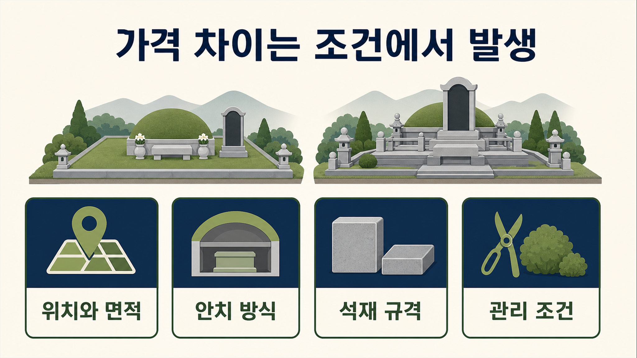 가족묘가격, 견적을 읽을 때 구분해야 할 비용 항목 - 가효상조 장례 가이드 가족묘가격, 견적을 읽을 때 구분해야 할 비용 항목