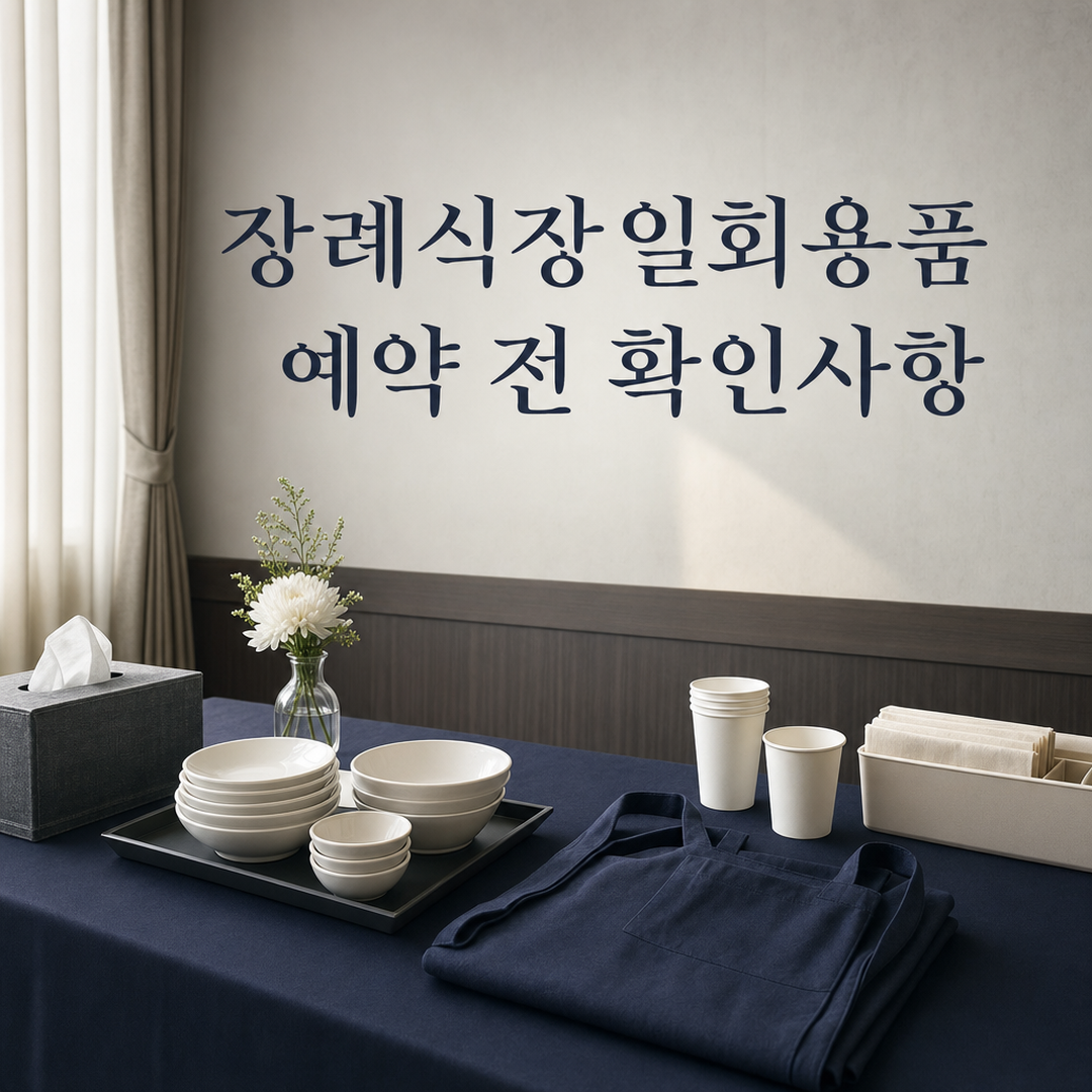 장례식장일회용품, 예약부터 이용까지 확인할 핵심 정보 - 가효상조 장례 가이드 장례식장일회용품, 예약부터 이용까지 확인할 핵심 정보