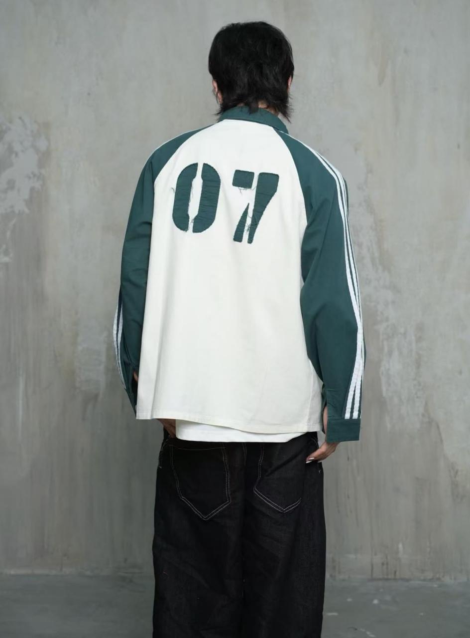 Retro '07' Raglan Zip-Up Shirt — view 2