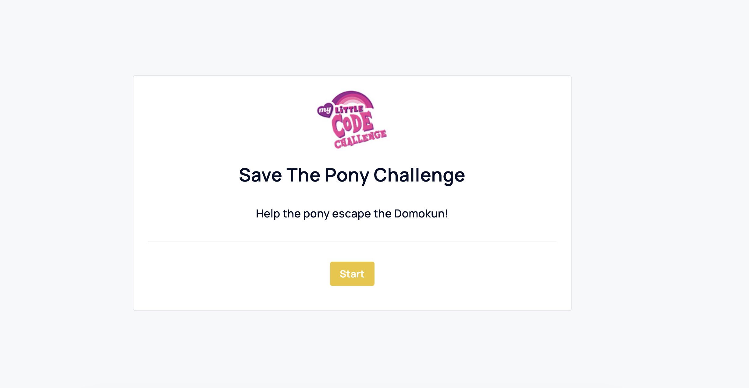 Save-The-Pony Game