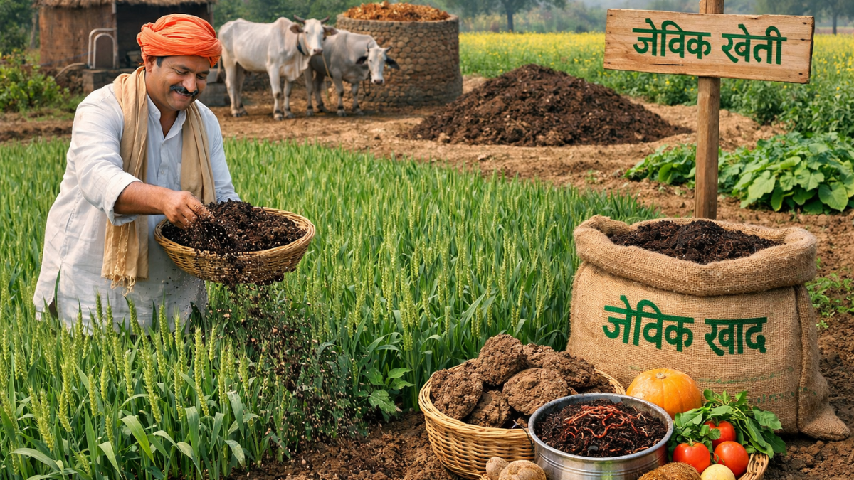Using organic manure in wheat cultivation