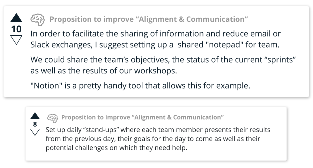 Give every team member a voice and leverage team ideas and proposition to improve your performance and your ways of working