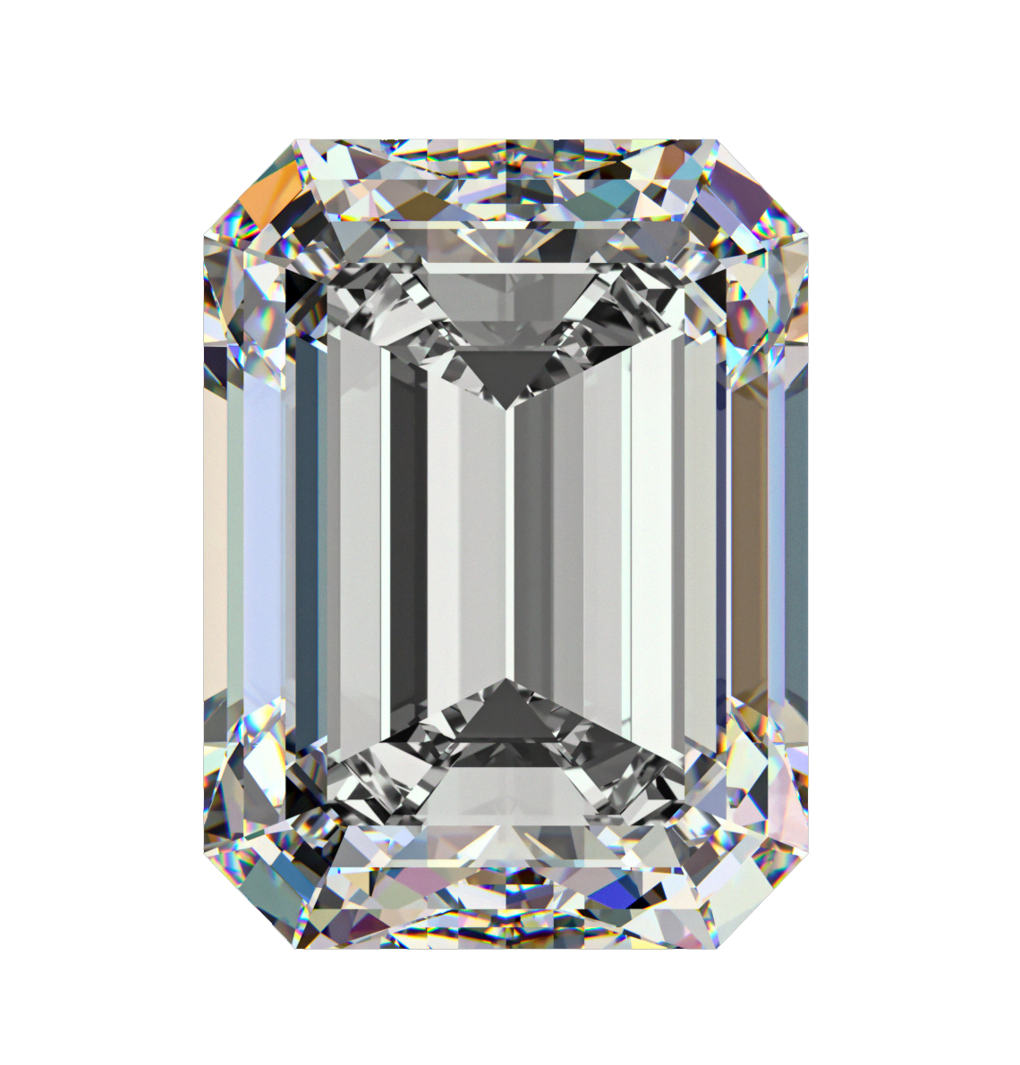 Emerald cut diamond