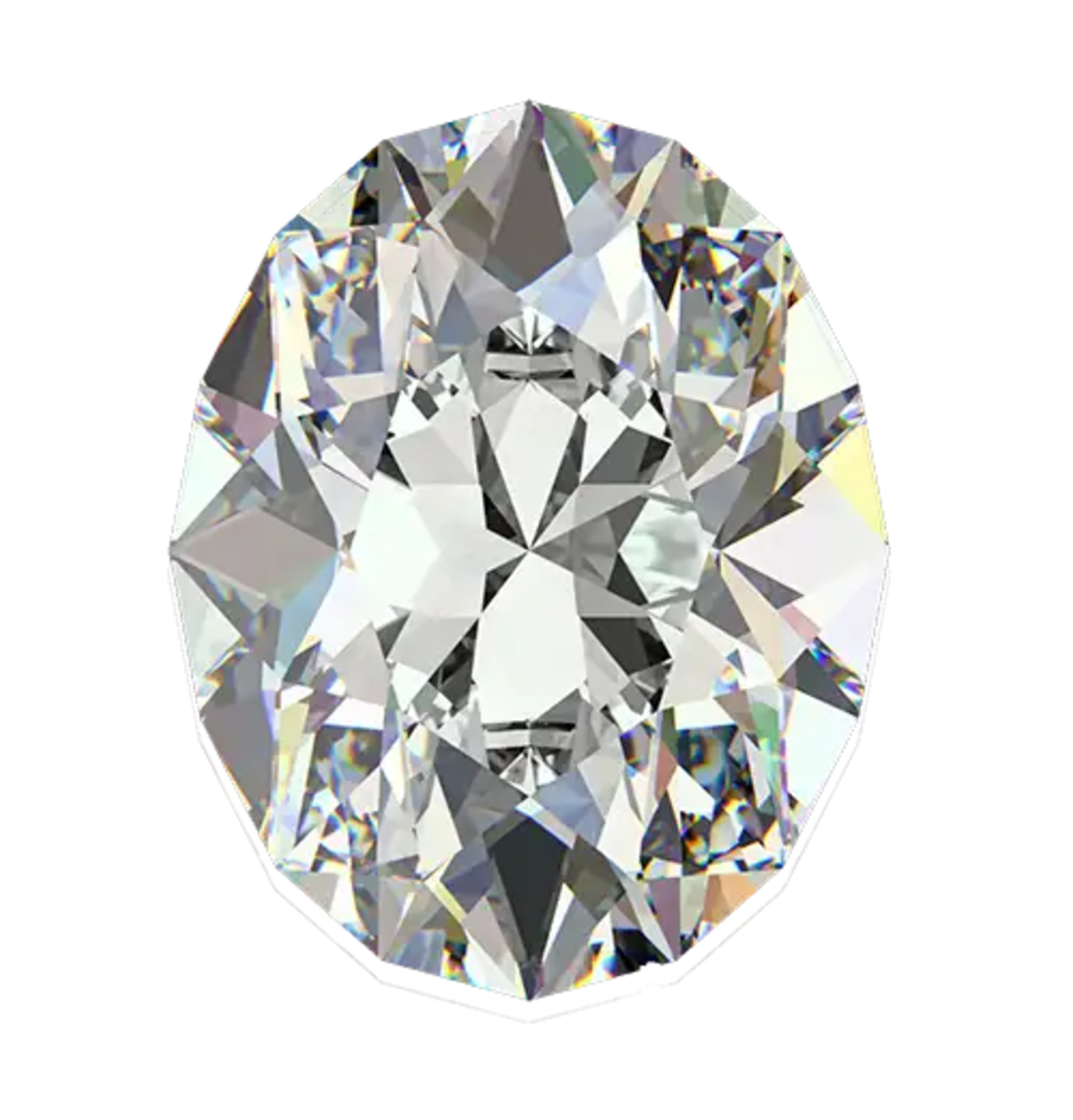 Oval cut diamond