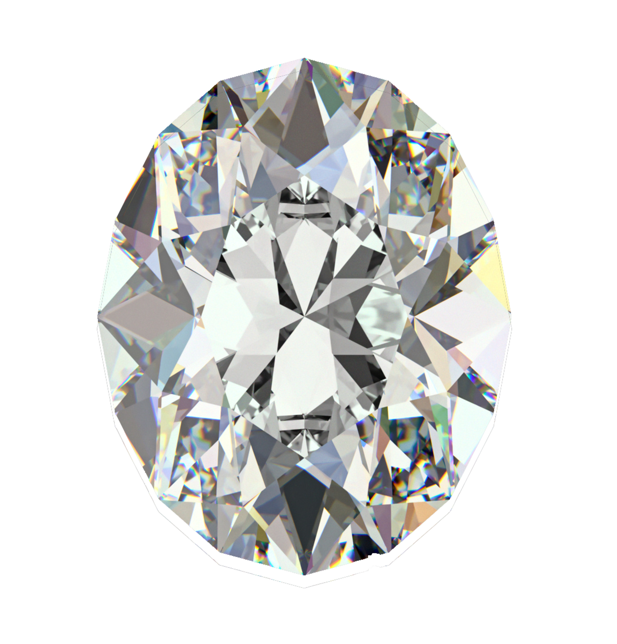Oval cut diamond