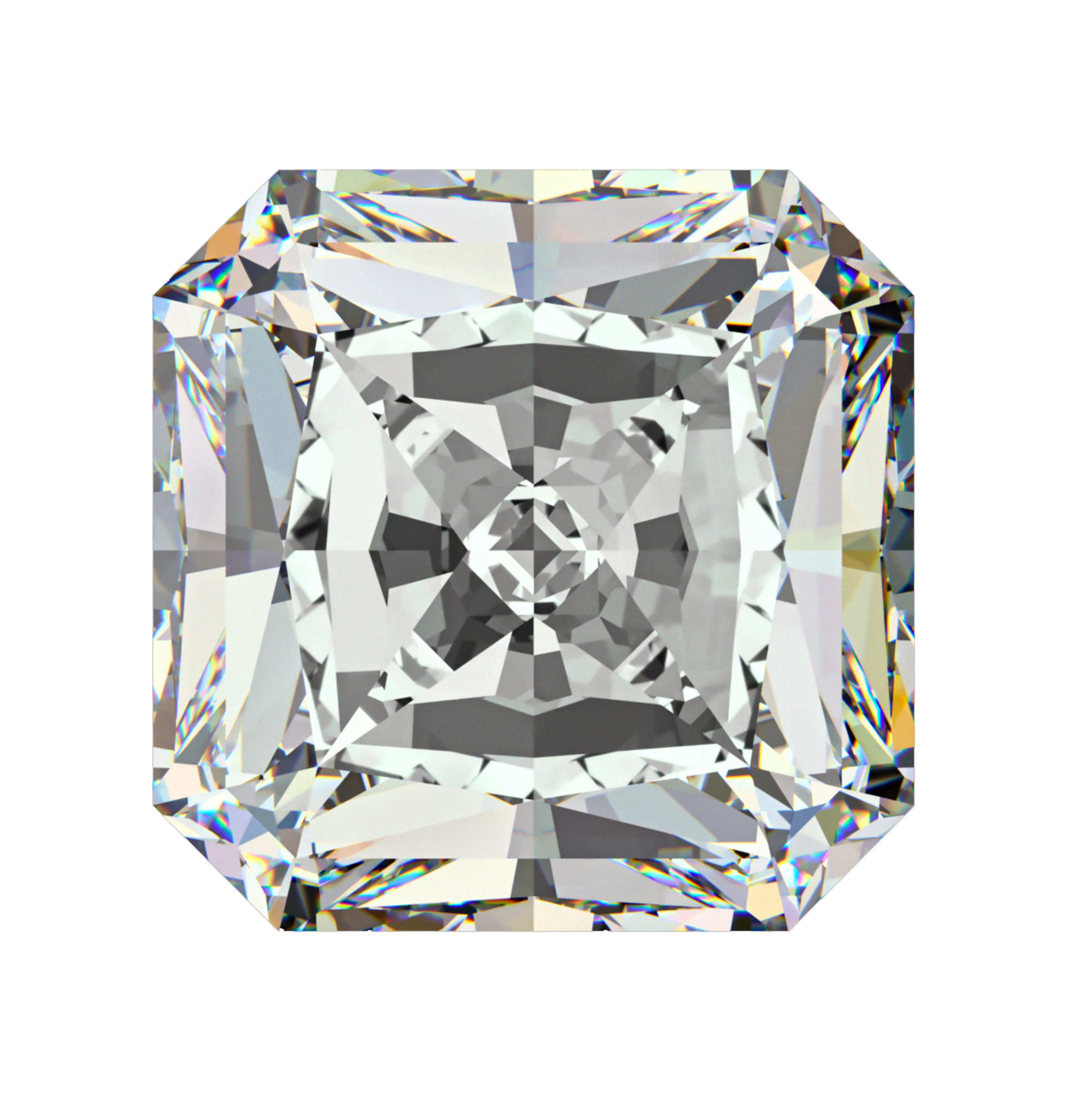 Radiant cut diamond