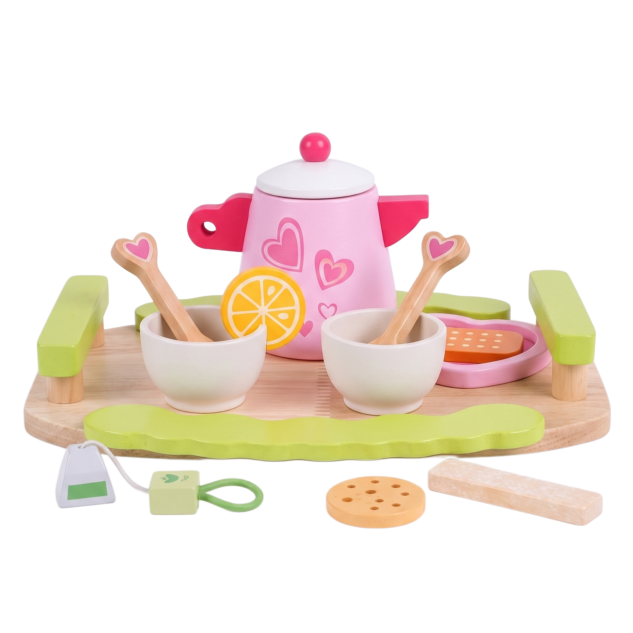 Eco-friendly wooden animal figures toy set for children