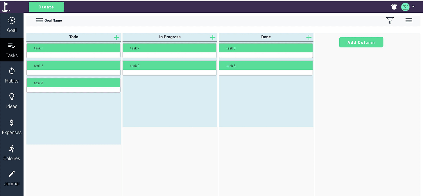 nocode project task feature