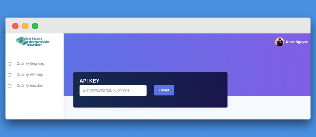 Admin app: Công ty quản lý API key