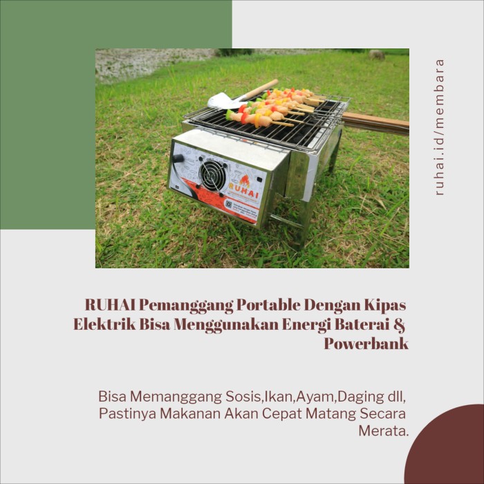 Jual Jual Ruhai Alat Panggang Sate/Ikan/Bbq Grill Stove Foldable - Bisa
