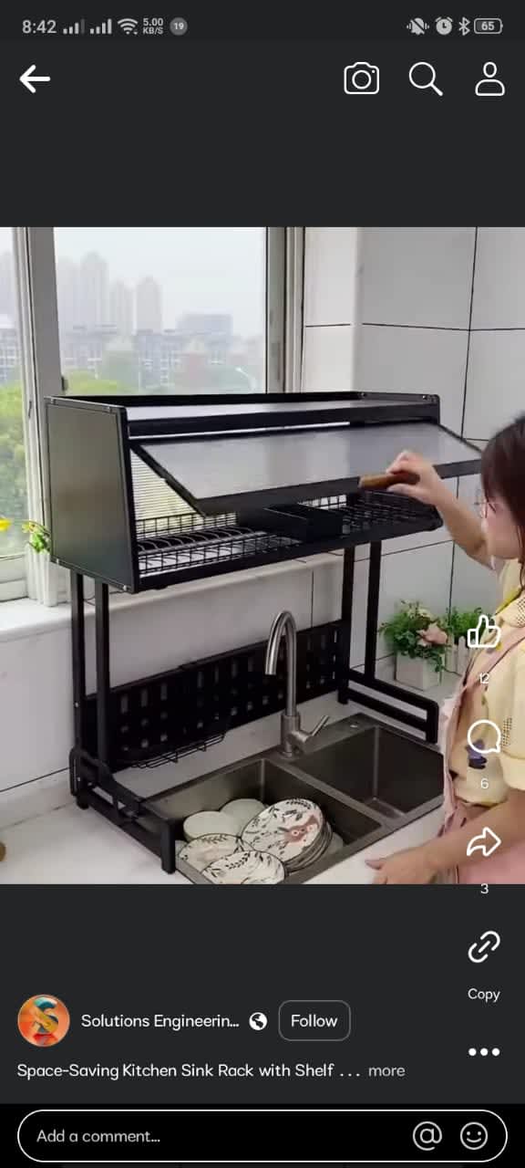 Over sink dish drainer