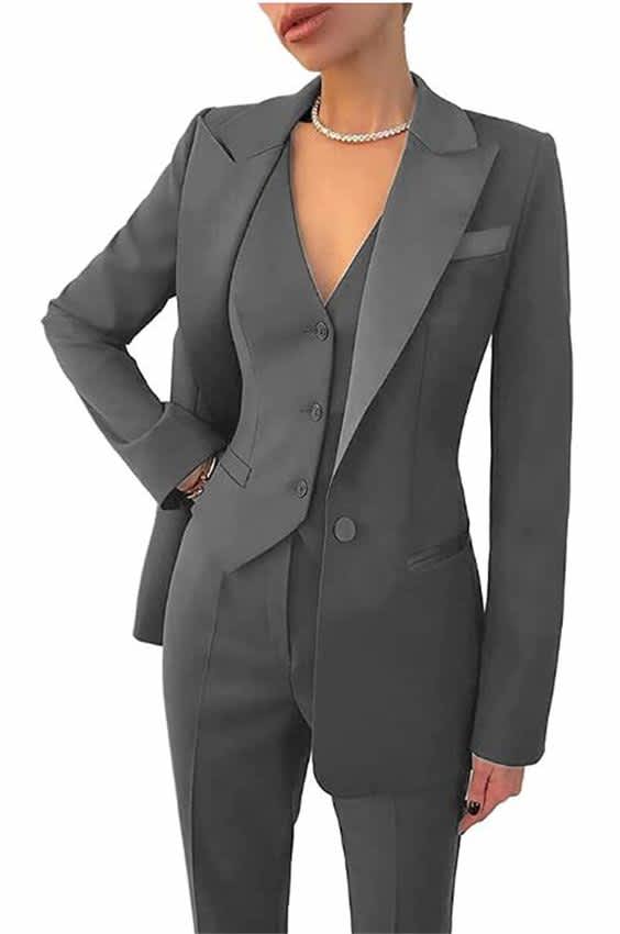 LIBODU Women Pantsuits Wedding Tuxedos Party Wear Suits Formal Business Suits