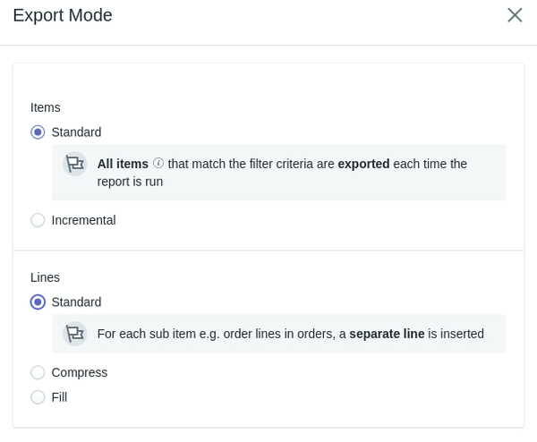 export-modes