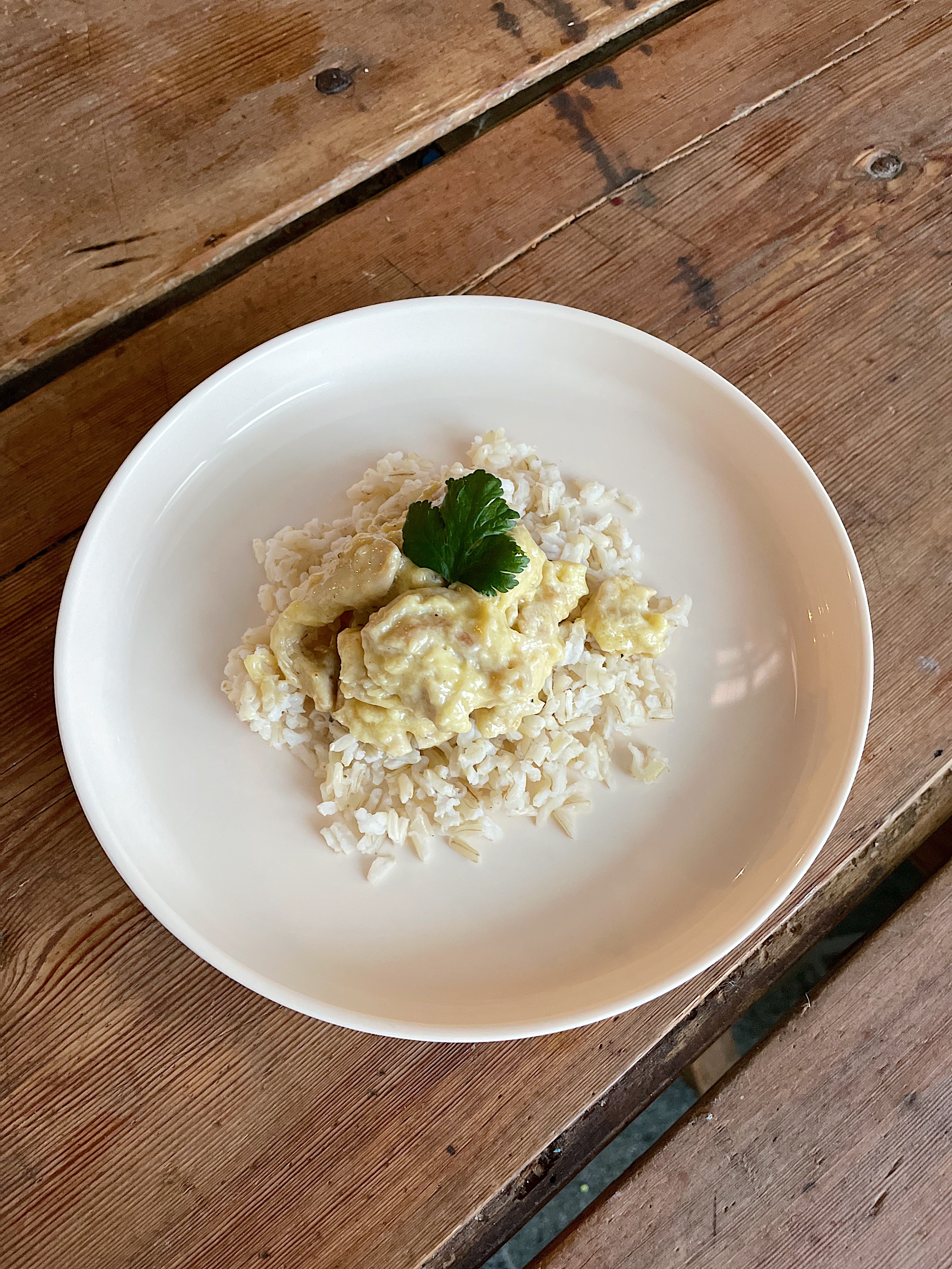 Kycklinggryta med citron och grädde