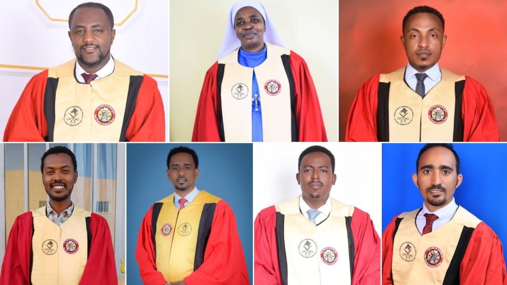 Seven of the ten KidsOR graduating from the surgical training programme