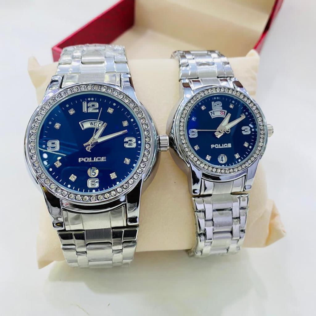 Police couple watches top