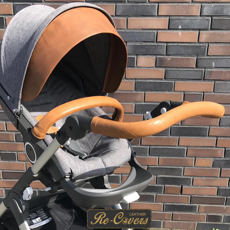 strollers with leather handles
