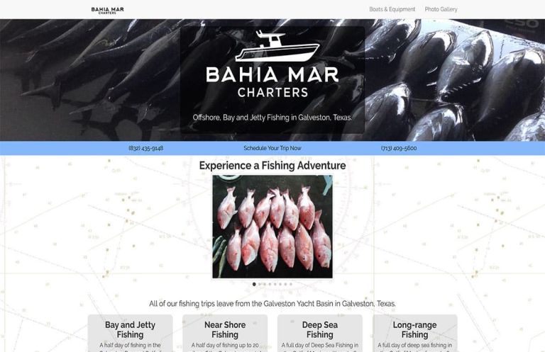 website services for Bahia Mar Charters
