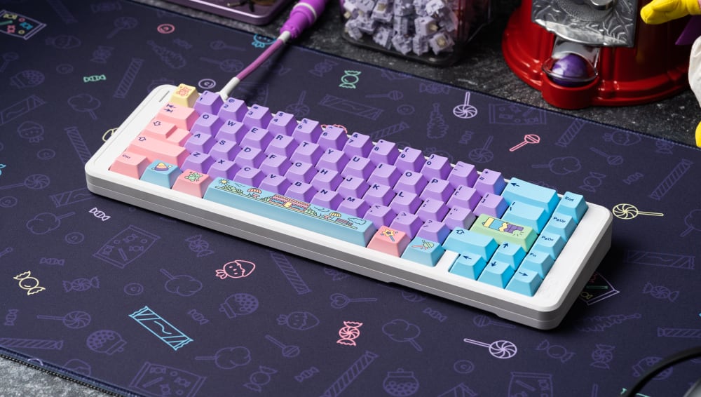 Mechanical Keyboard with Candy Shop Keycaps