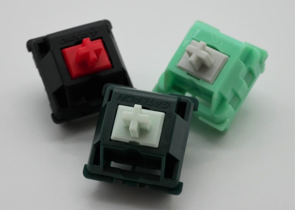 Switches with 'basic' springs: Cherry MX Red, KTT Mint, Gecko Silent Linear