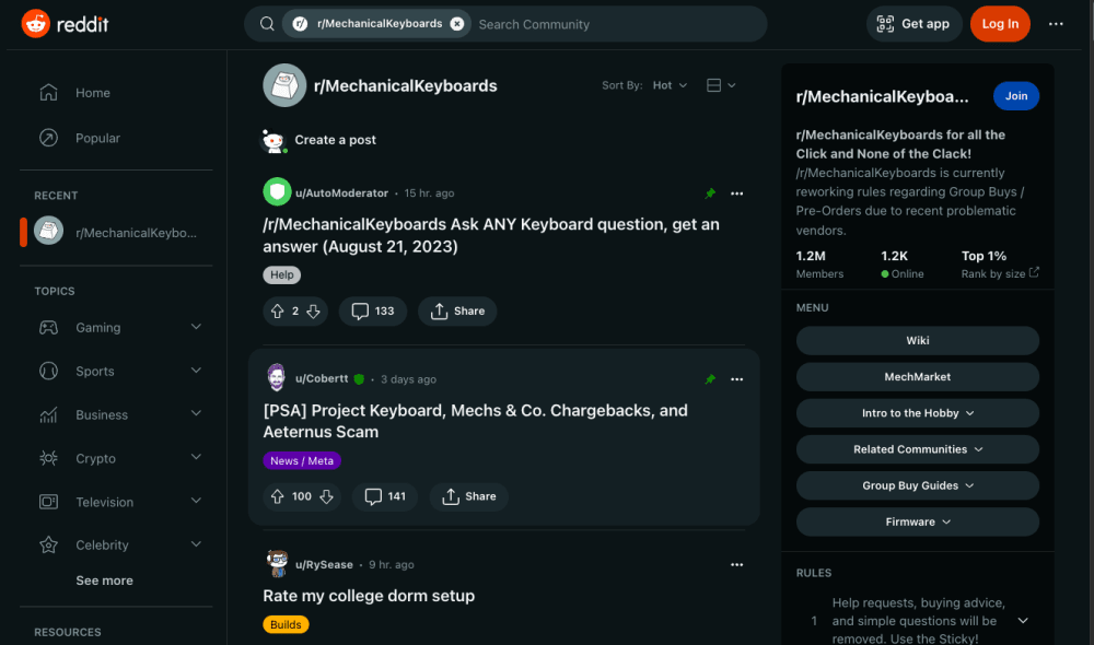 r/MechanicalKeyboard's Reddit Page